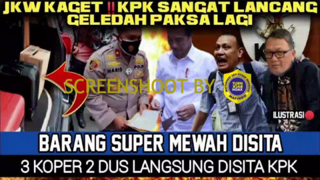 CEK FAKTA : Terlalu, Kelakuan Pemilik Akun Facebook Ini, Presiden Jokowi Dinarasikan Digeledah KPK karena Diduga Korupsi