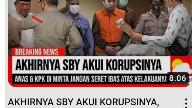 CEK FAKTA: SBY Akui Korupsinya, Anas Urbaningrum Minta KPK Tak Seret Ibas, Benarkah?