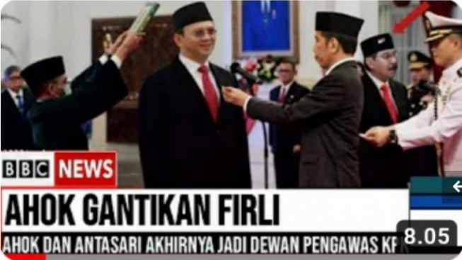 CEK FAKTA: Presiden Jokowi Akhirnya Menunjuk Ahok untuk Gantikan Firli Jadi Ketua KPK, Benarkah?