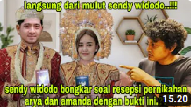 CEK FAKTA: Tadi Malam Sendy Widodo Bongkar Soal Resepsi Pernikahan Arya Saloka dan Amanda Manopo dengan Bukti Ini?