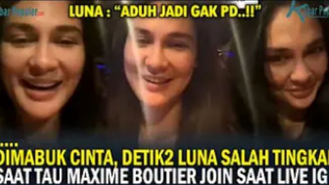 Luna Maya Salting Saat Tahu Maxime Bouttier Gabung Live Instagram, Warganet: Kelihatan Banget Falling in Love