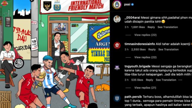 Reaksi Kocak Netizen Jelang Pertandingan Indonesia vs Argentina
