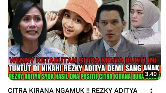 CEK FAKTA: Tolak Dipoligami Citra Kirana Ngamuk, Rezky Aditya Dipaksa Nikahi Wenny, Benarkah?