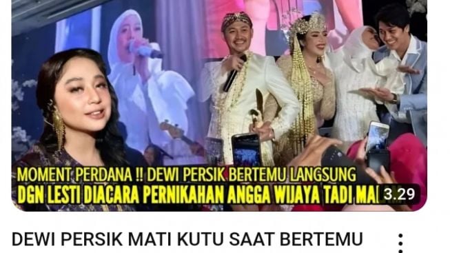 Dewi persik Mati Kutu Bertemu Lesti Kejora dan Billar pada Pernikahan Angga, Benarkah? Cek Faktanya