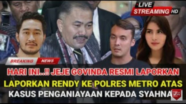Hari Ini Jeje Govinda Laporkan Rendy Kjaernett atas Kasus Penganiayaan Terhadap Syahnaz Sadiqah, Cek Faktanya!