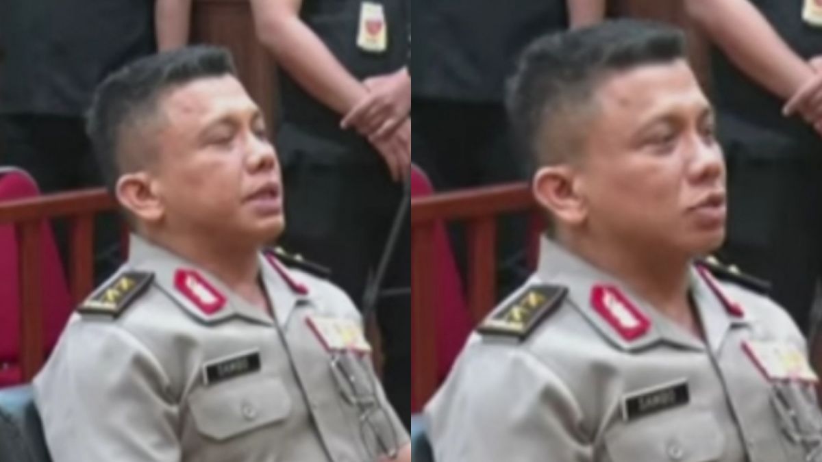 Tangkapan layar Irjen Pol ferdy Sambo ketika menjalani sidang Kode Etik Profesi Polri [Youtube Polri]