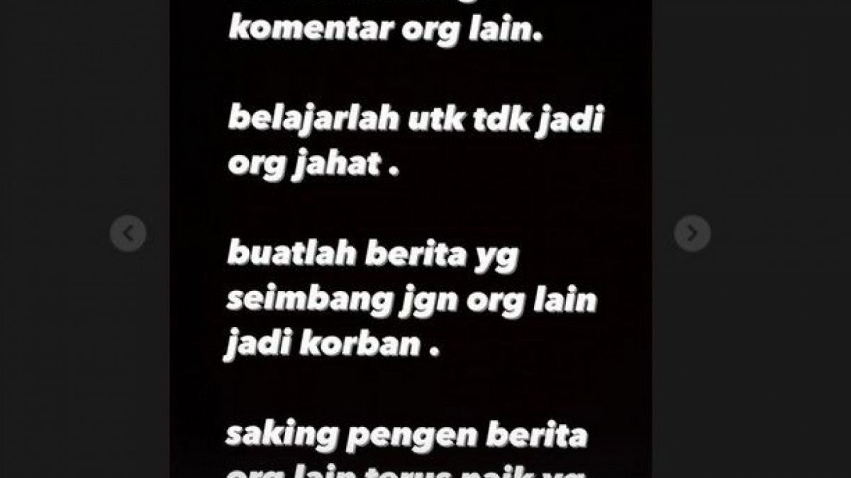 Tangkapan layar instagram story Inul Daratista [Instagram]