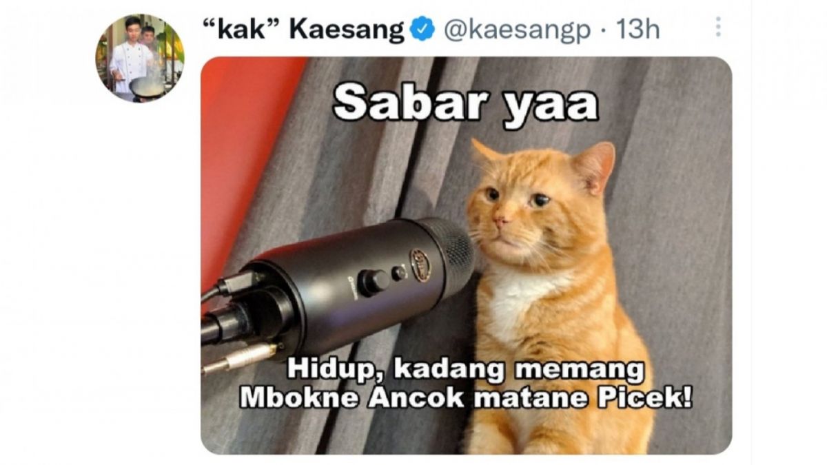 Unggahan Kaesang Pangarep di twitter untuk haters [Twitter]
