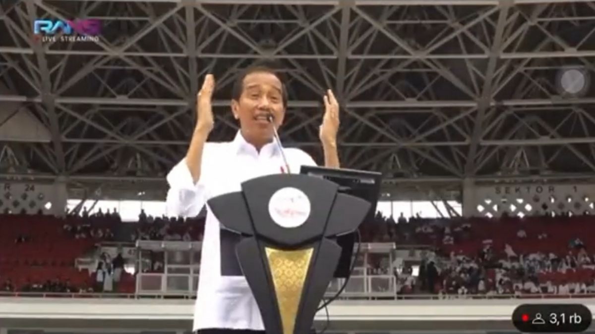 Presiden Jokowi dalam acara Gerakan Nusantara Bersatu di Stadion GBK, Sabtu (26/11/2022) [Youtube Rans]