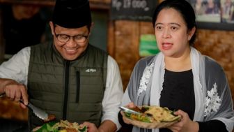 Puan Maharani dan Cak Imin Makan Pecel di Warung Tenda, Warganet Gagal Fokus Komentari Taplak Meja dan Durian Musangking