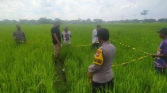 Muhajirin Temukan Ayahnya Tertelungkup Di Pematang Sawah Dalam Kondisi Telah Meninggal Dunia.