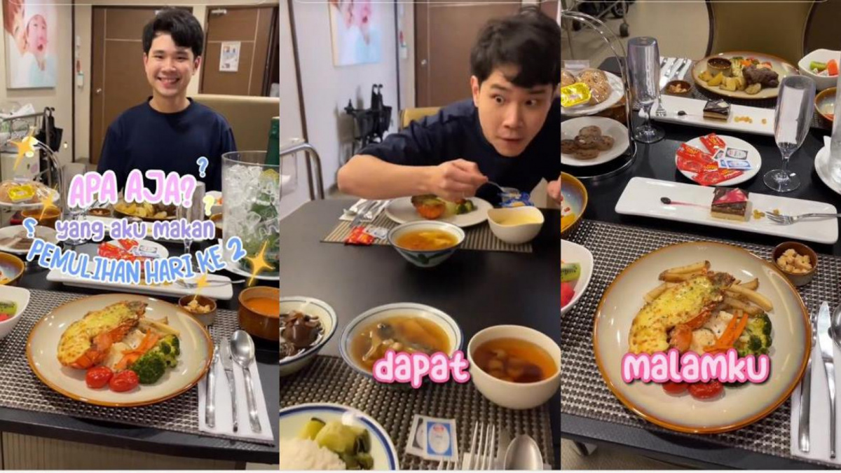 Menu makanan Sisca Kohl di rumah sakit [TikTok/@siscakohl]