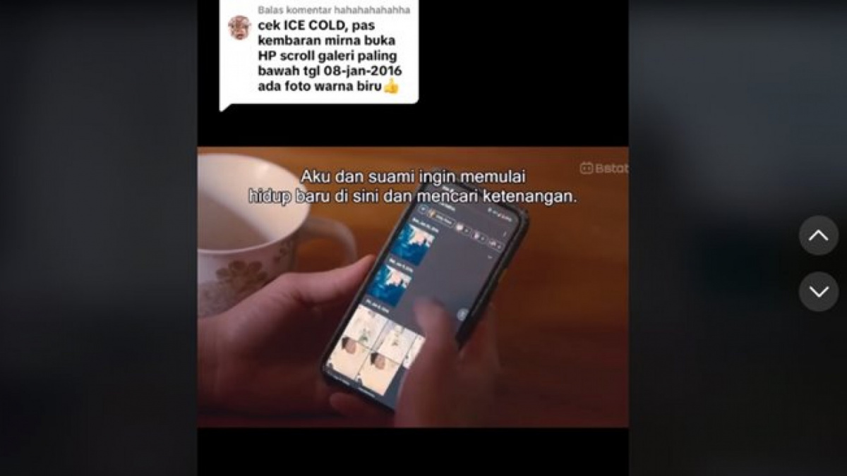 Foto jenazah Wayan Mirna Salihin di HP kembaran [TikTok/@inilirikk]