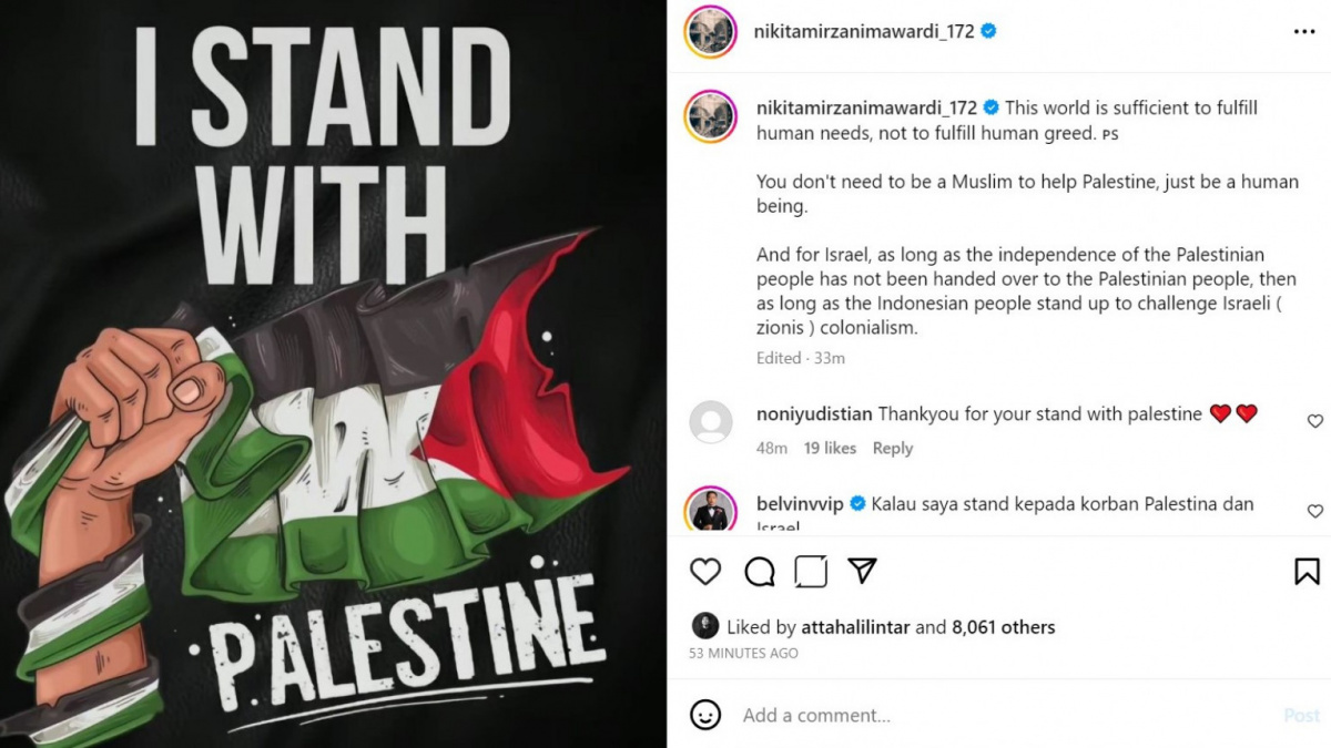 Nikita Mirzani Palestina