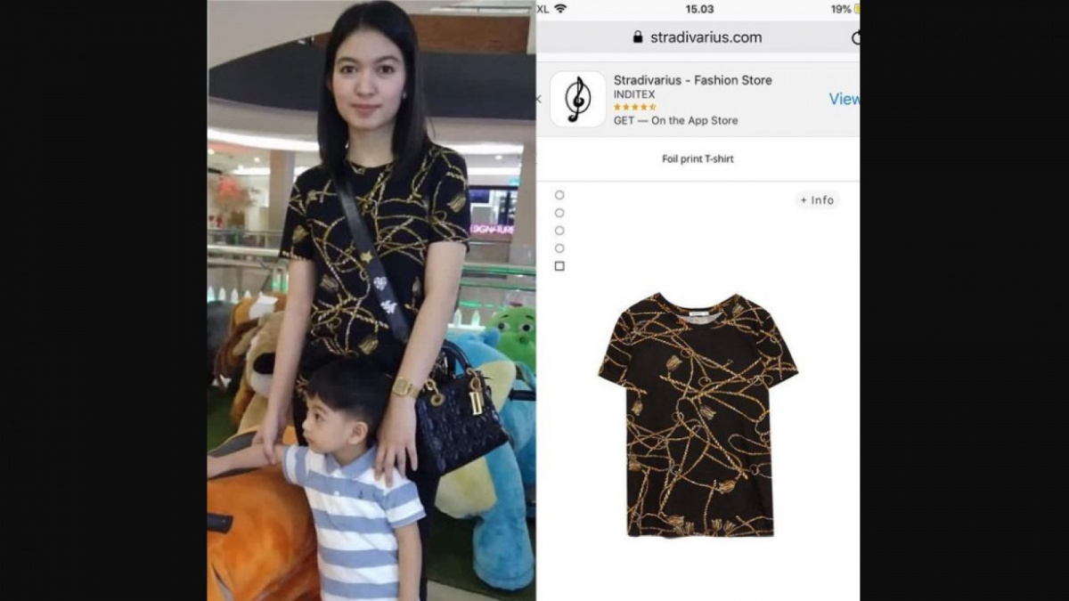 Selvi Ananda pakai baju murah [Instagram]