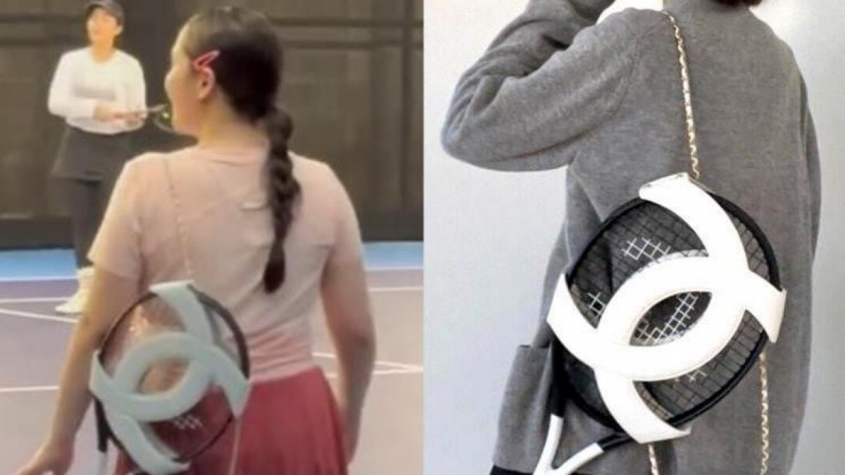 Nagita Slavina pakai tas raket tenis mahal [Kolase Instagram/mufli_ananda dan eBay.com]