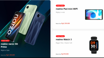 realme Luncurkan seri narzo 50i Prime, tablet realme Pad mini dan realme Watch 3