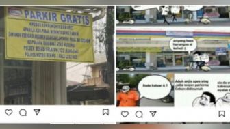 Meme Menggemaskan Parkir Gratis Indomaret dan Alfamart, Ga Tahunya Bayar