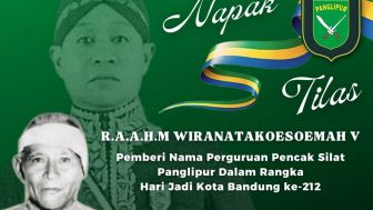 Para Pendekar Pencak SIlat Napak Tilas Bupati Wiranatakoesoemah V terkait HUT Bandung