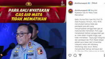 Medsos Polri Kutip Pernyataan Ahli Soal Gas Air Mata Tak Mematikan, Tuai Ledakan Kritik Netizen