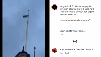 Protes Keras, Demonstran di Inggris Panjat Atap Kantor Balai Kota untuk Turunkan Bendera Israel