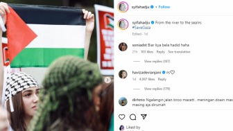 Netizen Bangga, Syifa Hadju Ikutan Demo Bela Warga Palestina di Kedutaan Amerika