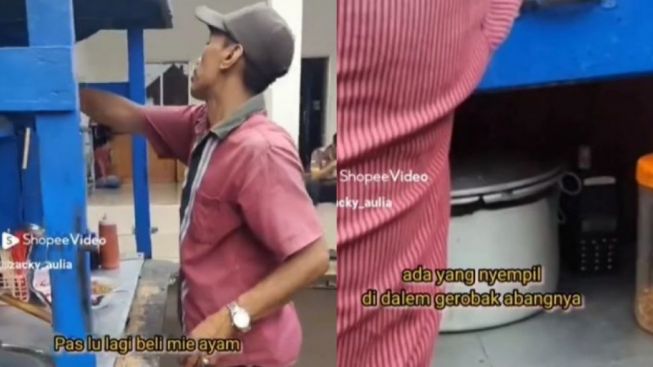 Warganet Temukan Barang Mencurigakan saat Beli Mie Ayam Gerobak