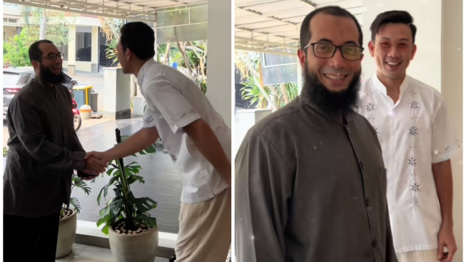 Adab Ustaz Khalid Basalamah Jadi Omongan, Datangi Rumah Denny Sumargo sambil Bawa Ini: Pantes...