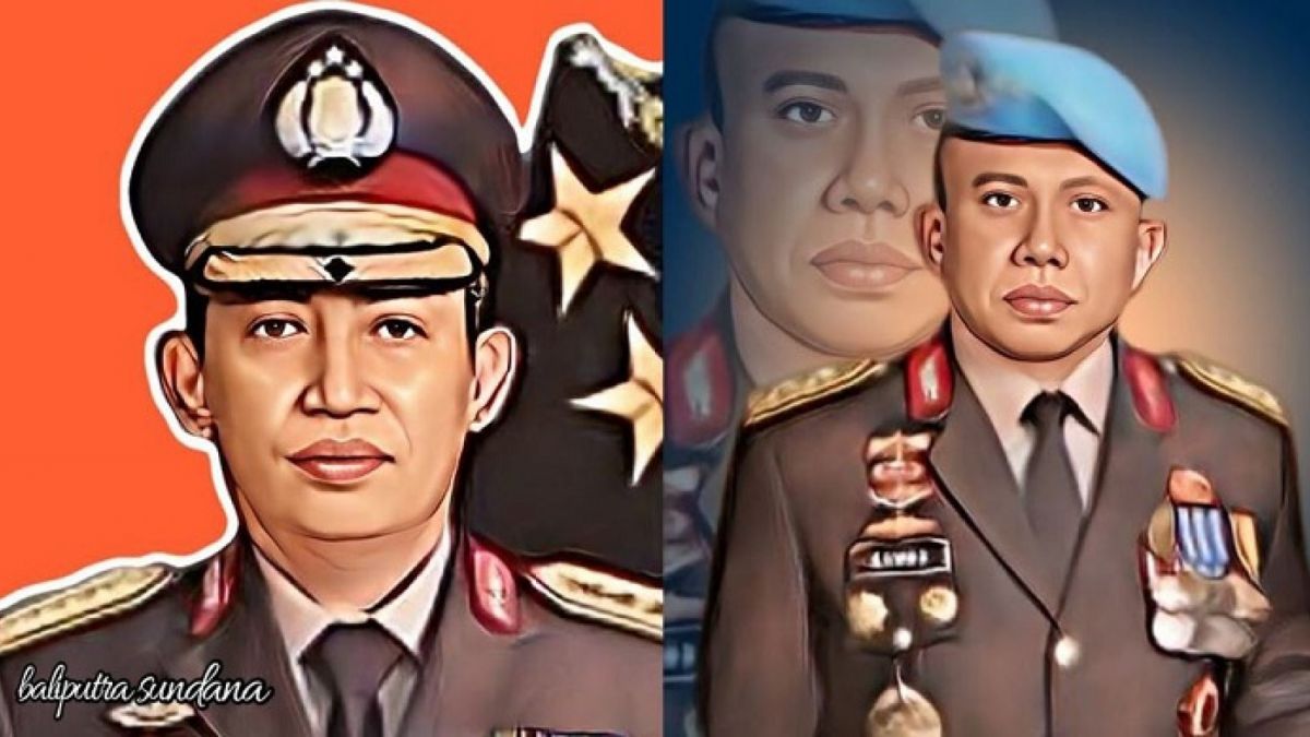 Ilustrasai wajah Kapolri Jenderan Listyo Sigit Prabowo dan terduga dalang pembunuhan Bigadir J, Irjen Ferdy Sambo. [polri, @kadivpropam]