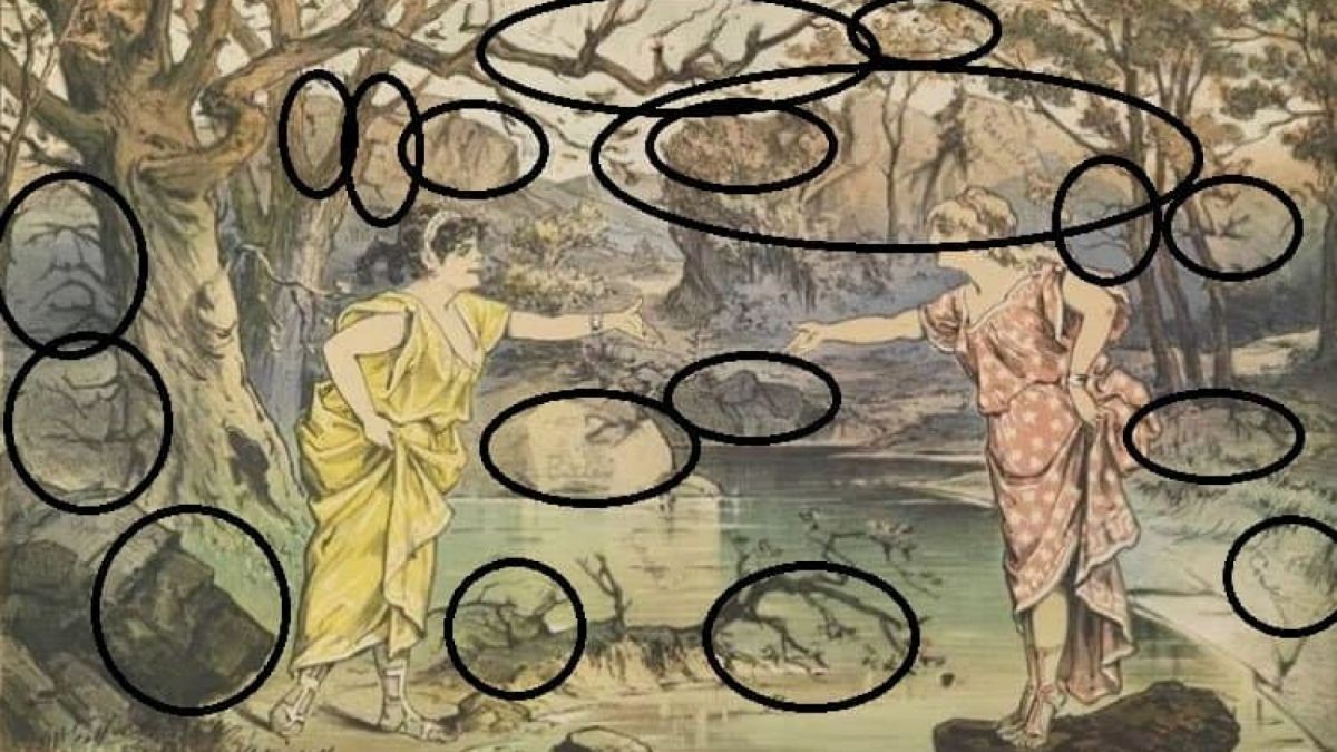 Ilustrasi jawaban gambar tes IQ, menemukan 18 wajah. [Educadores Live]