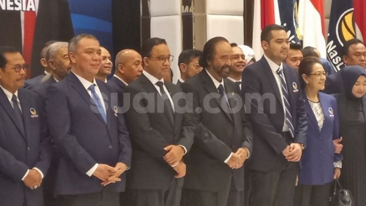 Nasdem resmi deklarasikan Anies Baswedan jadi Capres, Senin (3/10/2022). (Suara.com/Bagaskara)
