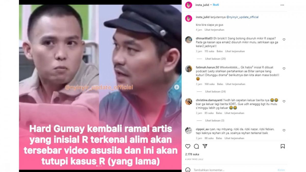 Bocor Video Asusila Artis Inisial R Tersebar Hard Gumay Beberkan