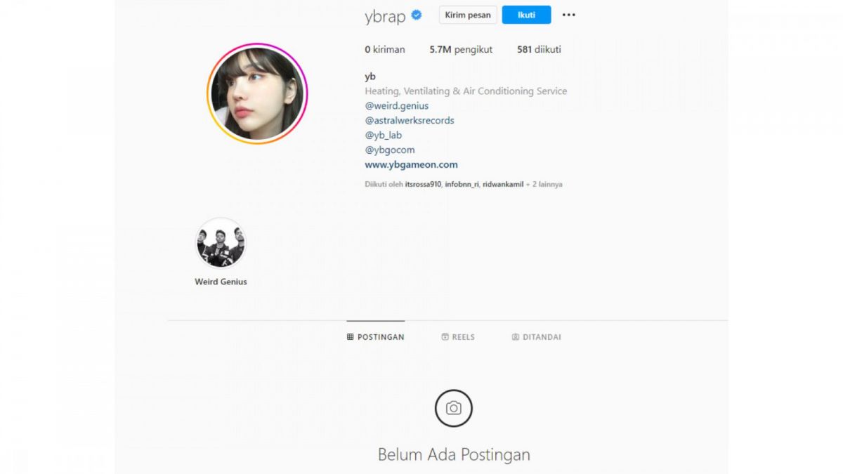 Tangkapan layar Instagram resmi Reza Arap [Instagram/@ybrap]