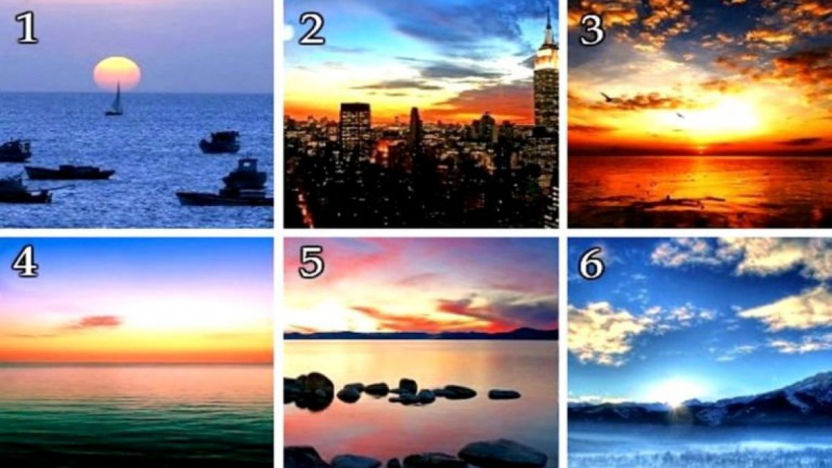 Ilustrasi gambar tes psikologi, ketahui tujuan hidup Anda melalui gambar matahari terbenam ini. [Namastest]