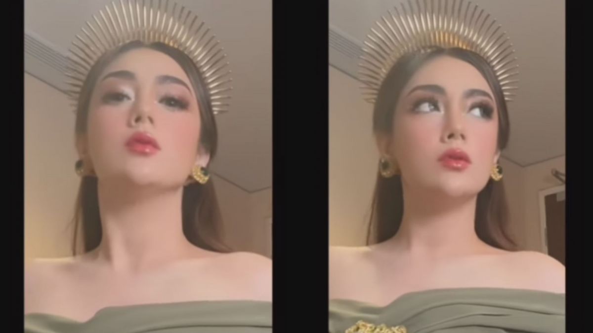 Potret lubang hidung Celine Evangelista terlihat asimetris alias tak sama. [Instagram/lambegosiip]