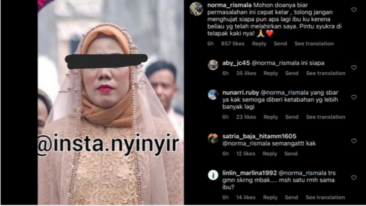 Norma Rismala mempoting ibunya yang selingkuh dengan suaminya [tangkapan layar tik tok norma_rismala]