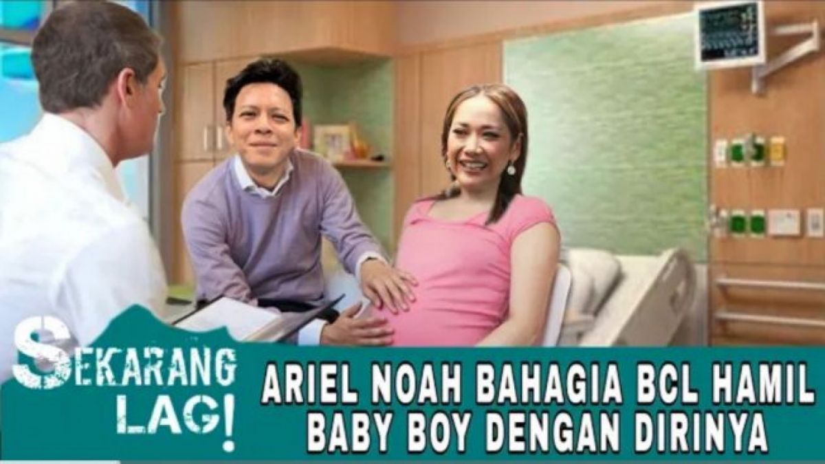 Foto hoaks Ariel menemani Bunga Citra Lestari periksa kandungan. [YouTube Sekarang Lagi]