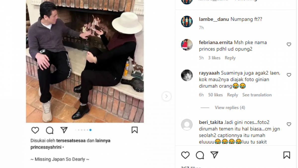 Screenshot unggahan Syahrini [Instagram @lambe__danu]