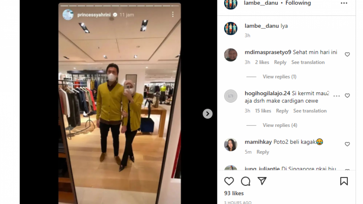 Reino Barack dan Syahrini [Screenshot/ unggahan Instagram @lambe_danu]