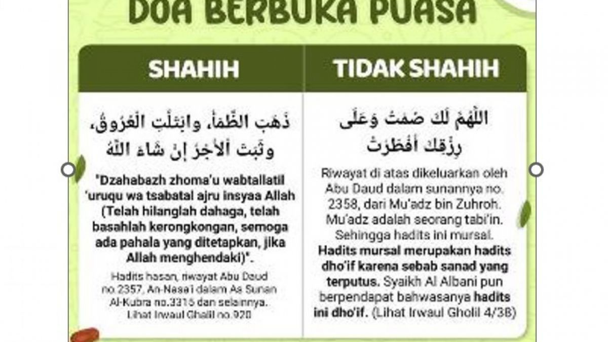 Doa berbuka Puasa [(twitter akun @tanyakanrl )]