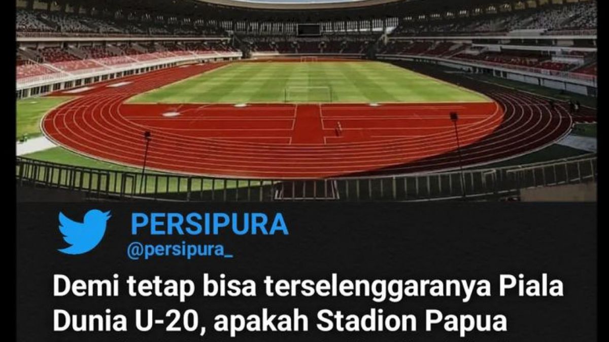 Stadion Papua Bangkit ditawarkan untuk alternatif venue Piala Dunia U-20. [@PERSIPURA]