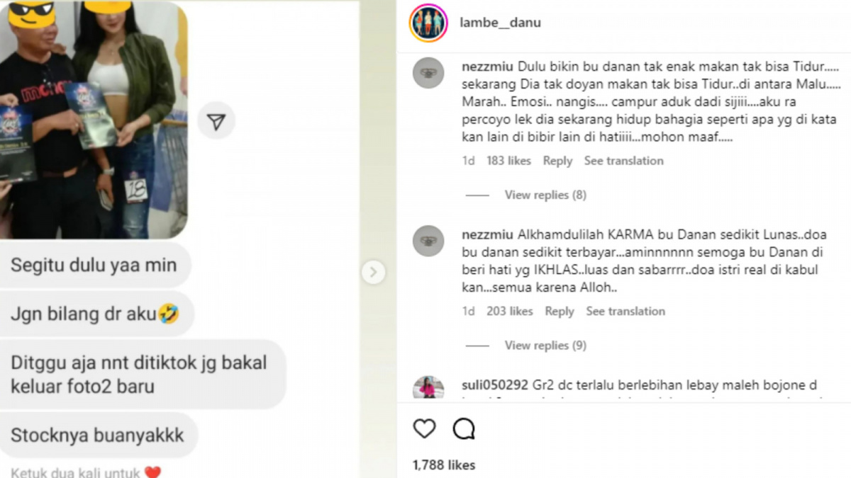 Netizen bongkar foto masa lalu Bella Bonita bersama Pak Danan. [(Instagram)]