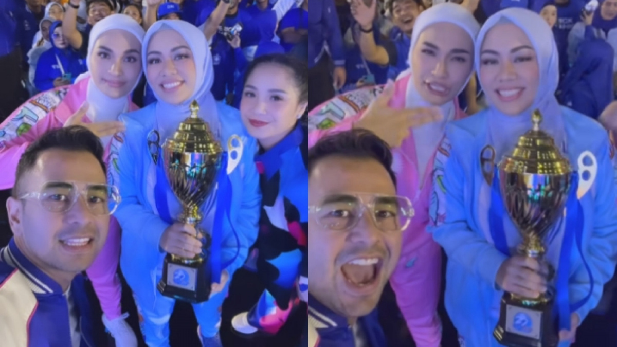 Keseruan Raffi Ahmad dan Nagita Slavina pose bareng 2 anak kandungnya Ketua Umum PAN, Zulkifli Hasan alias Zulhas. [Instagram/@raffinagita1717]