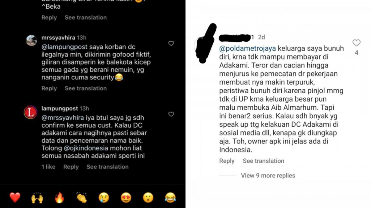 Bukti aduan masyarakat atas kejahatan Pinjol AdaKami. [(twitter/partaisocmed)]