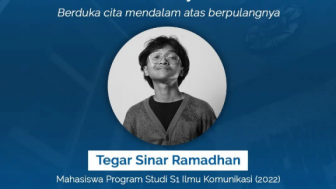 Berikut Isi Surat di Tas Tegar Sinar Ramadhan, Mahasiswa UGM yang Tewas Bunuh Diri