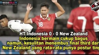 Hasil Pertandingan Timnas Indonesia U-20 vs Selandia Baru Babak Pertama, Garuda Muda Lebih Dominan