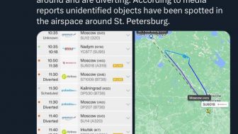 Breaking News! Ada Benda Tak Dikenal, Beberapa Penerbangan Menuju St. Petersburg Putar Balik