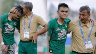 Momen saat Bejo Sugiantoro Menangis Memeluk Rachmat Irianto usai Persib vs Persebaya, Bonek Tak Kuat Lihatnya