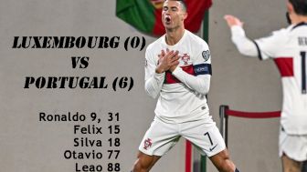 Cristiano Ronaldo kini Punya Gaya Selebrasi Baru yang Ikonik, Langsung Praktek saat Gunduli Luksemburg 6-0