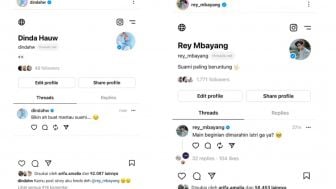 Threads Baru Rilis, Berikut Deretan Artis Pengguna Tercepat Ada Pasangan Dinda Hauw dan Rey Mbayang